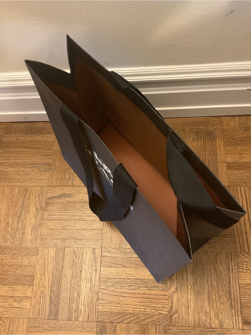 Coach Black Paper Shopping Tote with Logo - Picture 8 of 10